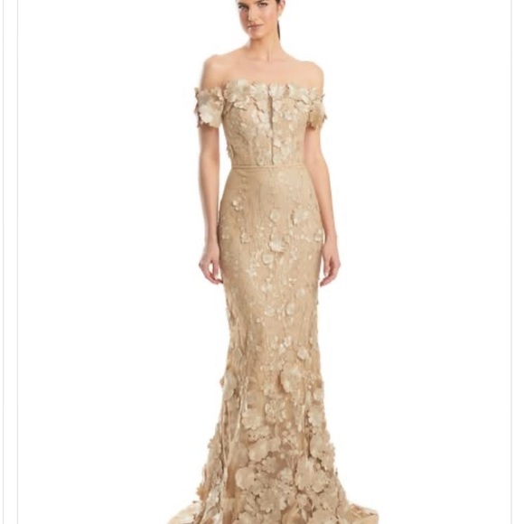 alexander by daymore Dresses & Skirts - Chic Off-Shoulder Floral Wedding Gown